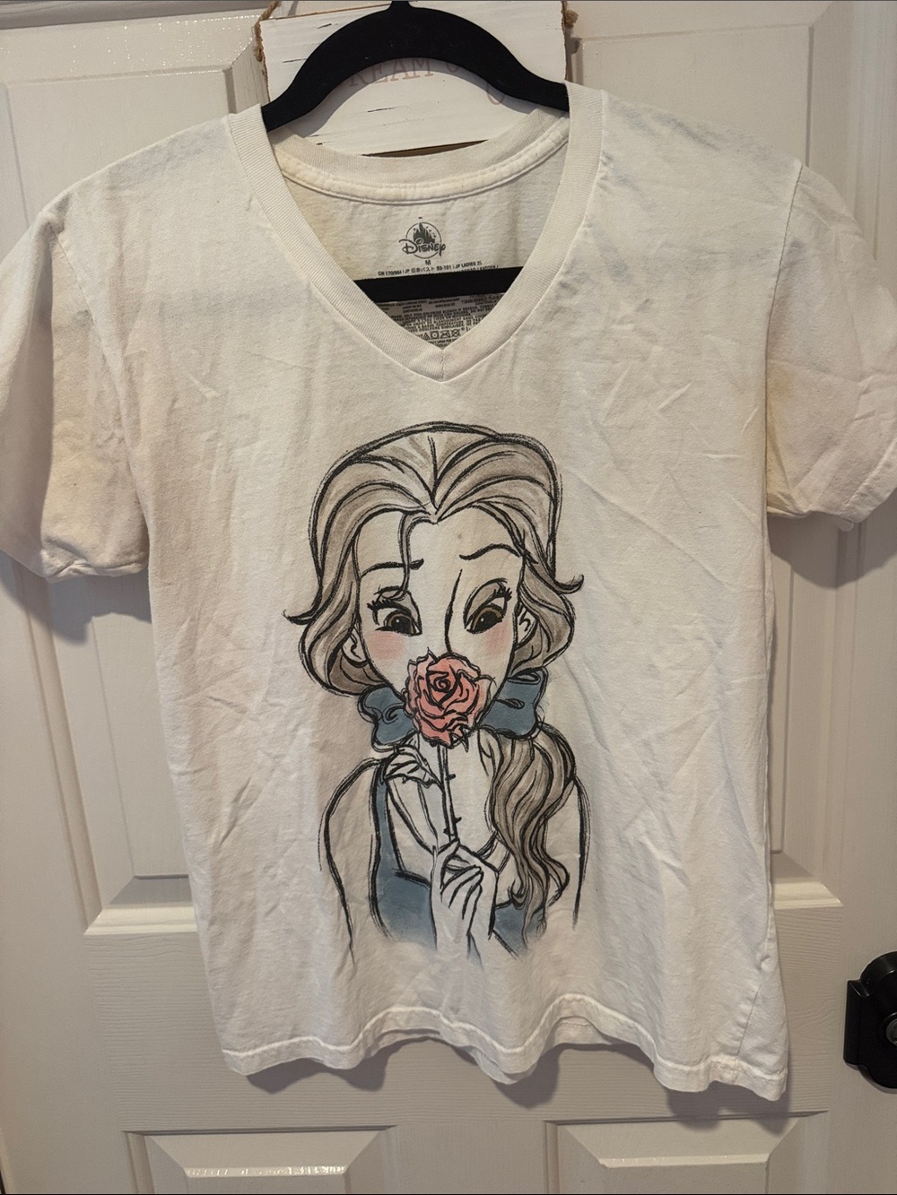 Women’s White Graphic Tee with Belle